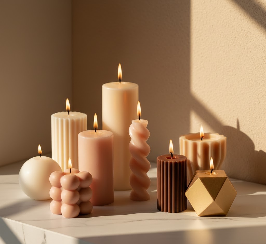Sculptural candle designs