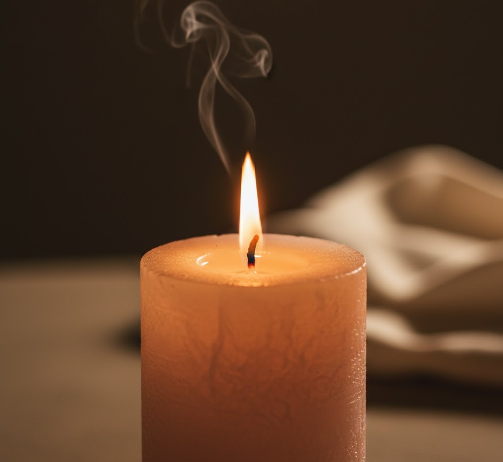 Candle burning detail