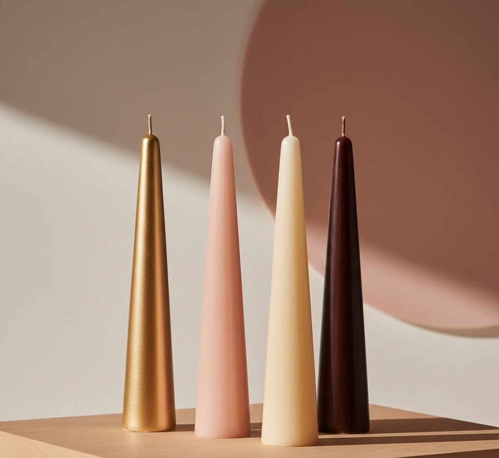Tapered pillar candles