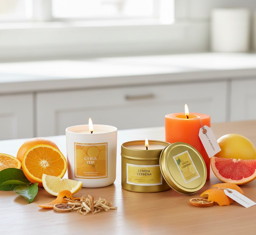 Citrus scented candles